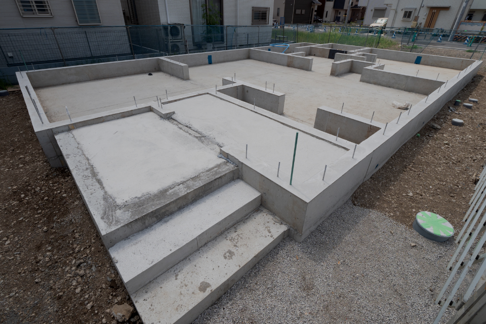 House foundations in Norwich